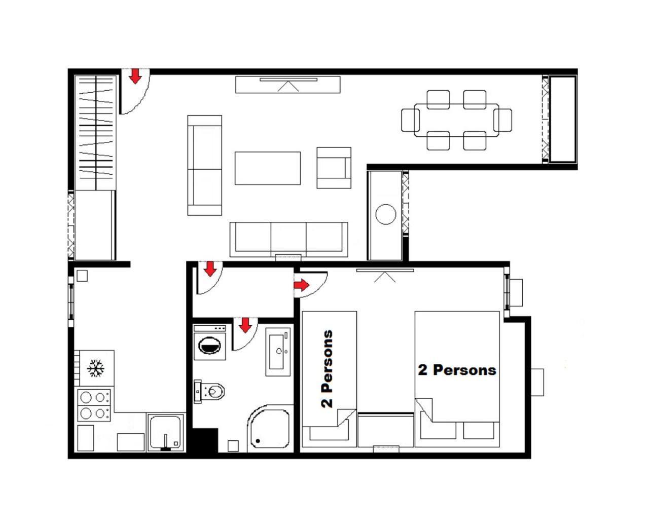 D&D Apartment 1 بودفا المظهر الخارجي الصورة
